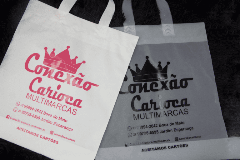 SACOLA PLÁSTICA ALÇA FITA