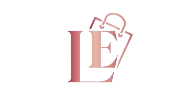 Logo da empresa life embalagens composta pelas letras "L" e "E" na cor rosa